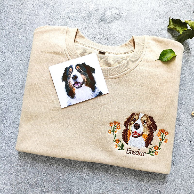 Iconic Paws in Bloom Apparel - Custom Pet Portrait T-Shirt, Sweatshirt and Hoodie image 2