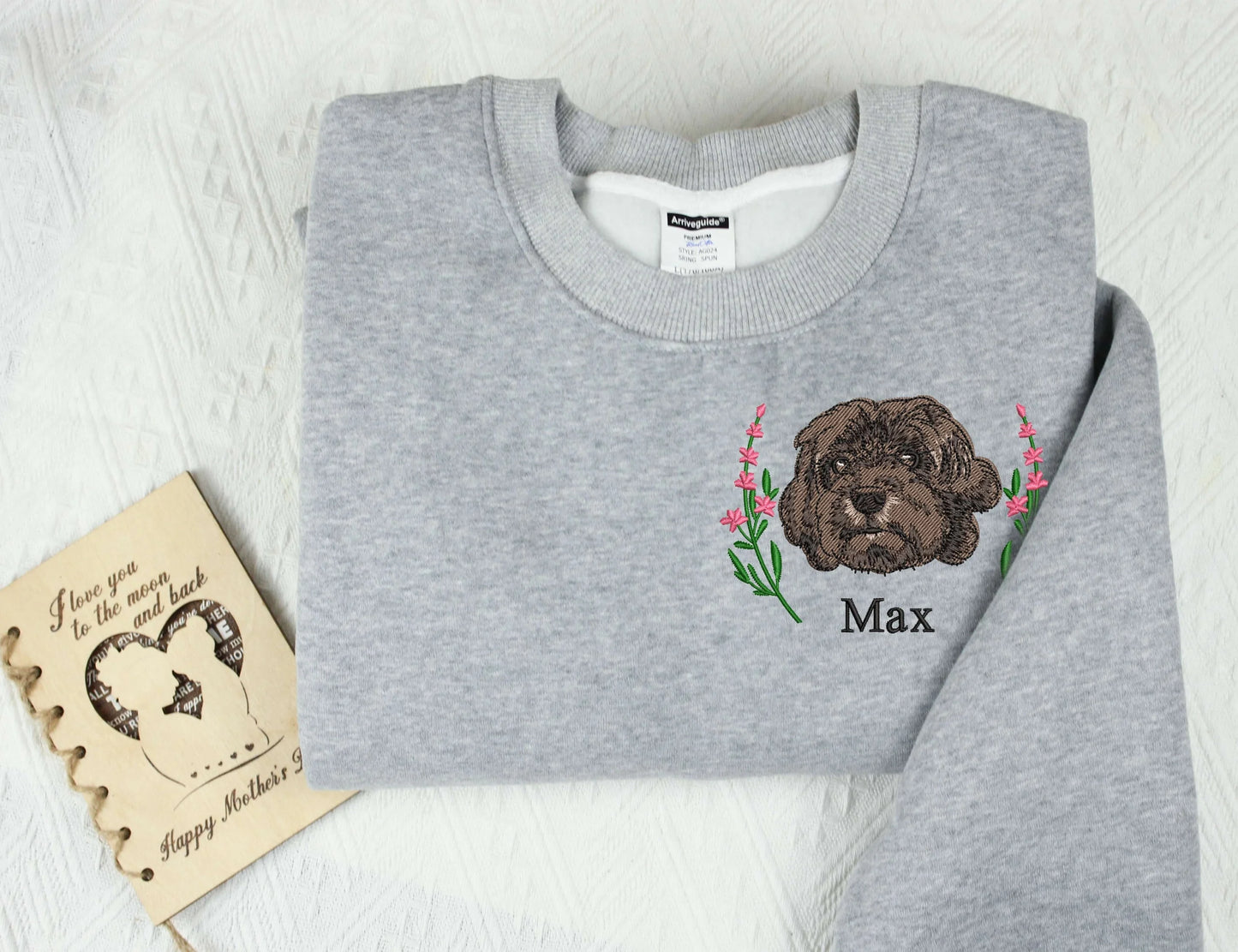 Iconic Paws in Bloom Apparel - Custom Pet Portrait T-Shirt, Sweatshirt and Hoodie image 3