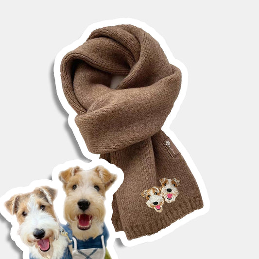 Iconic Custom Embroidered Pet Portrait Scarf image 0