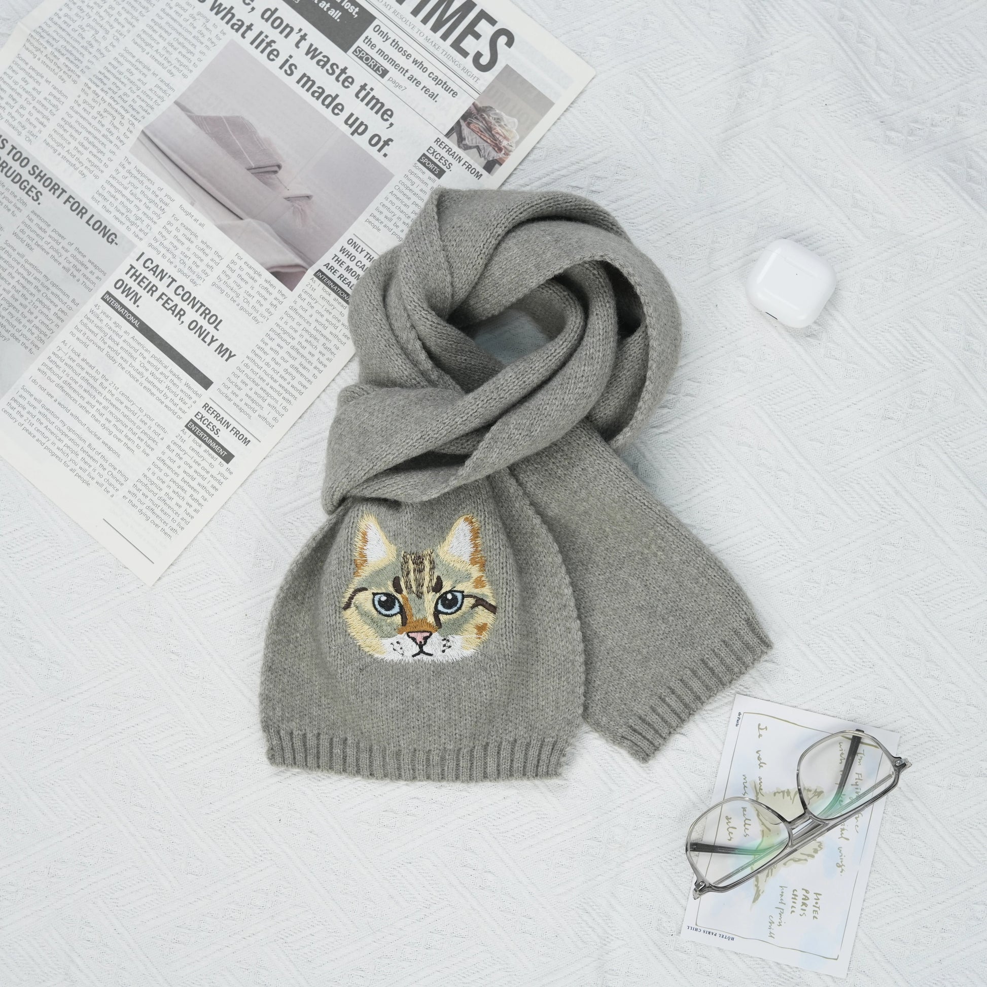Iconic Custom Embroidered Pet Portrait Scarf image 9