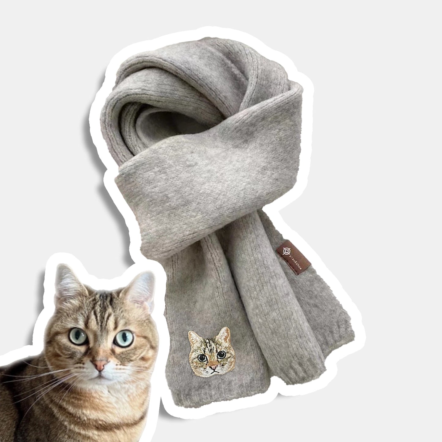 Iconic Custom Embroidered Pet Portrait Scarf image 7